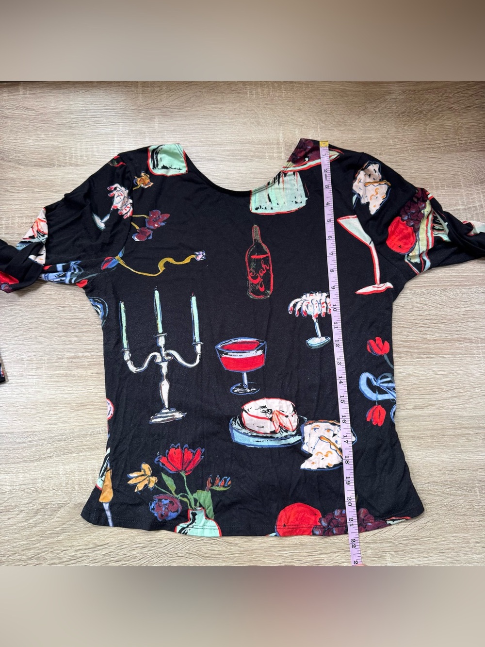 Lisa Says Gah Rowan Top Set The Table Black XL - Picture 7 of 10